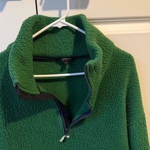 Jcrew XL Green Fleece Pullover Mint Extra Warm